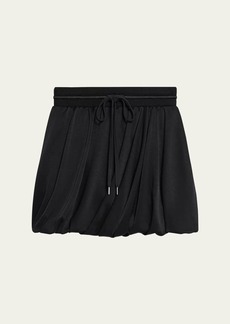 Helmut Lang Drawstring Bubble Mini Skirt