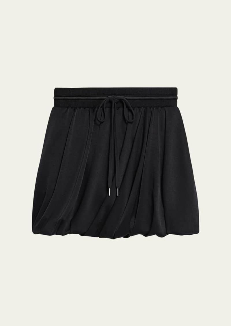 Helmut Lang Drawstring Bubble Mini Skirt