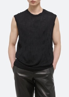 Helmut Lang Gender Inclusive Crushed Knit Sleeveless Sweater