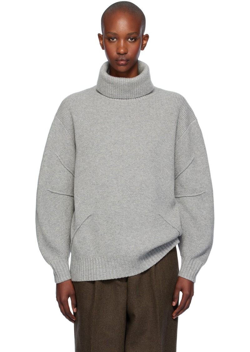 Helmut Lang Gray Apex Turtleneck