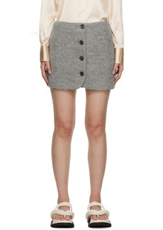 Helmut Lang Gray Blazer Miniskirt