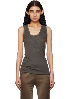 Helmut Lang Gray Convertible Tank Top