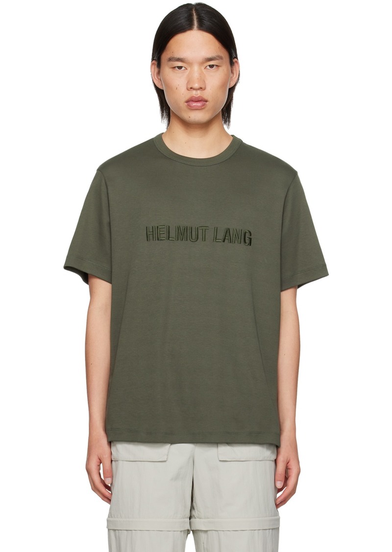 Helmut Lang Gray Embroidered T-Shirt