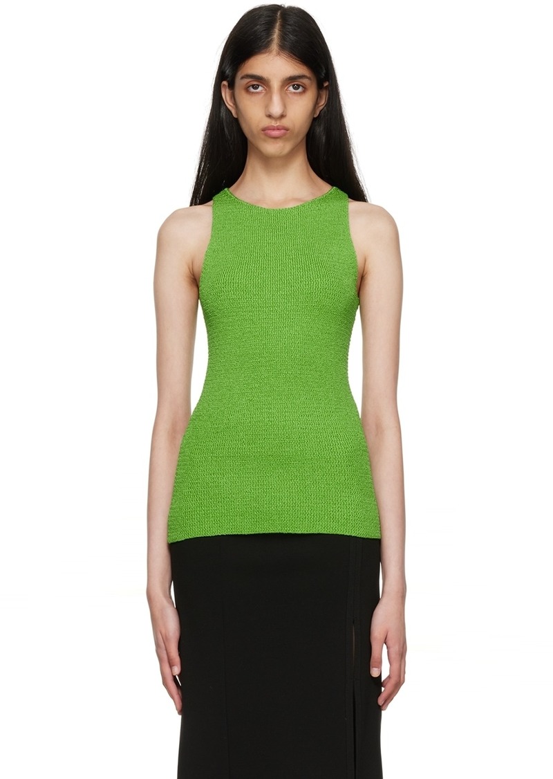 Green Ribbon Knit Tank Top - 80% Off!