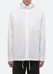 Helmut Lang Hoodie Cotton Poplin Button-Up Shirt