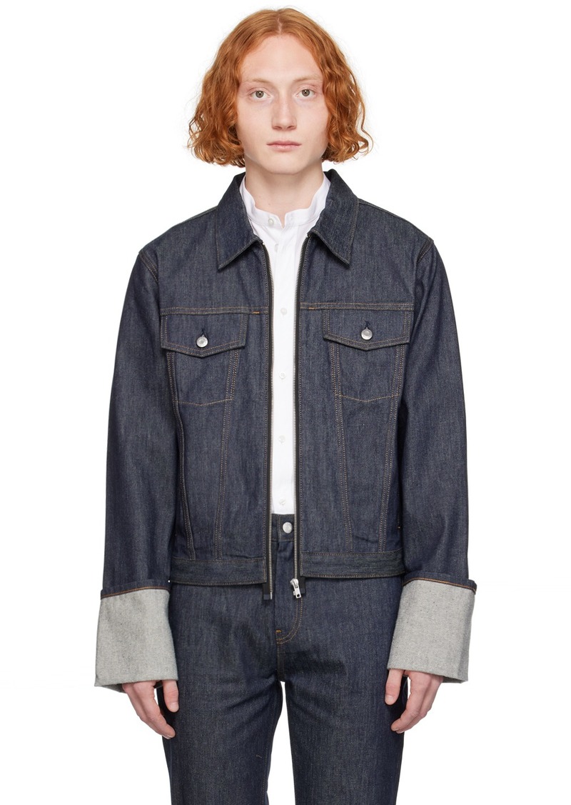 Helmut Lang Indigo Cuffed Denim Jacket