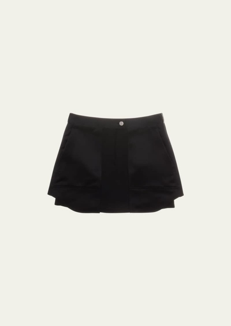 Helmut Lang Inside Out Satin Mini Skirt