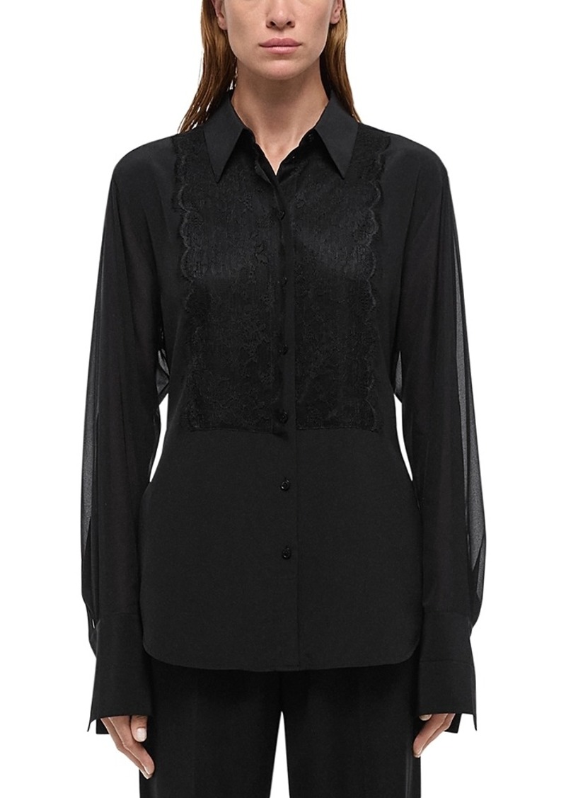 Helmut Lang Lace Trim Shirt