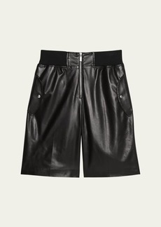 Helmut Lang Leather Bomber Shorts