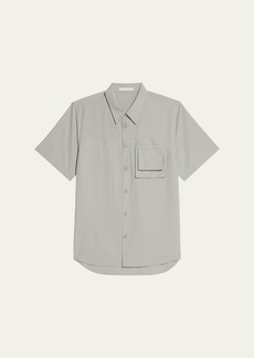 Helmut Lang Men's Air Nylon Pocket Short-Sleeve Shirt