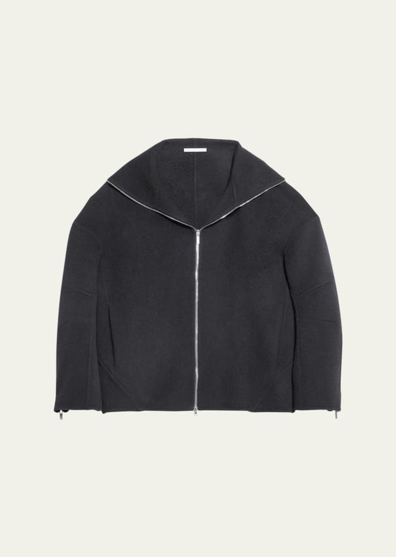 Helmut Lang Men's Cocoon Zip-Up Wool Overshirt