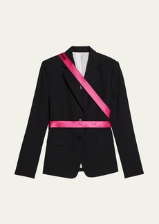 Helmut Lang Men's Seatbelt Single-Breasted Blazer Jacket