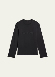 Helmut Lang Men's Oversized Long-Sleeve Logo Tee