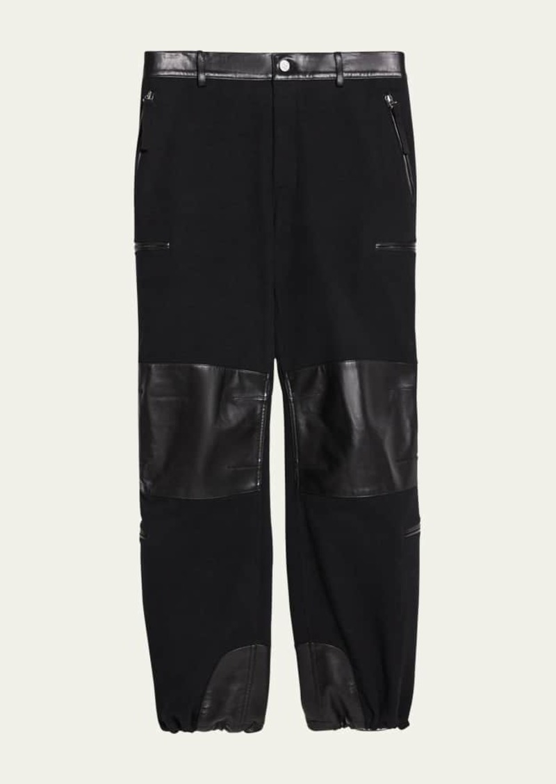 Helmut Lang Men's Work Pants with Leather Patches