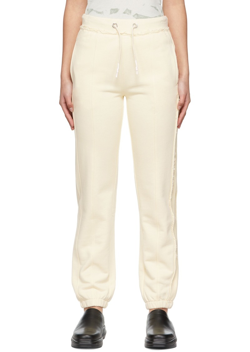 Helmut Lang Off-White Panel Lounge Pants