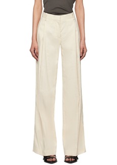 Helmut Lang Off-White Pleated Trousers