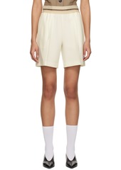 Helmut Lang Off-White Pull On Shorts