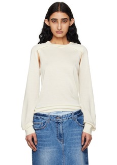 Helmut Lang Off-White Shrug Sweater