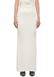 Helmut Lang Off-White Slit Maxi Skirt