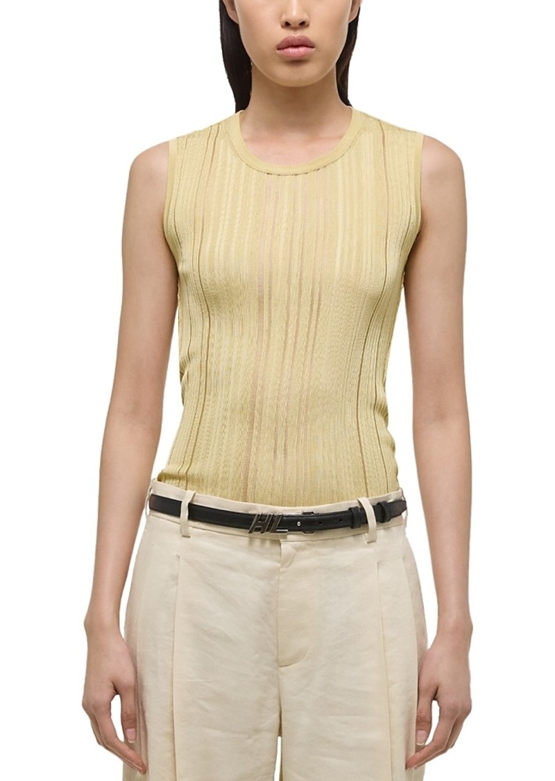 Helmut Lang Open Back Semi Sheer Top