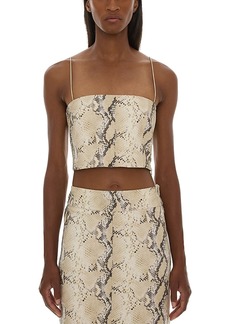 Helmut Lang Python Embossed Leather Top