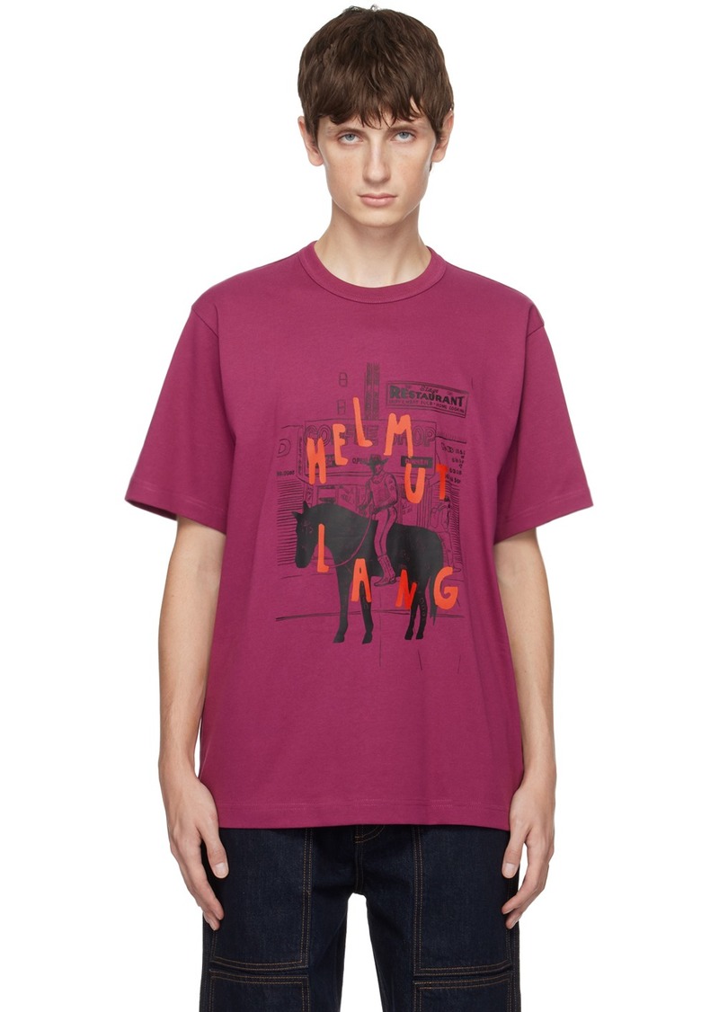 Helmut Lang Red Scribbled T-Shirt