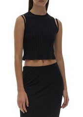 Helmut Lang Rib Cotton Muscle Tank in Black at Nordstrom