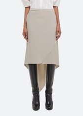 Helmut Lang Scarf Hem Virgin Wool Maxi Skirt