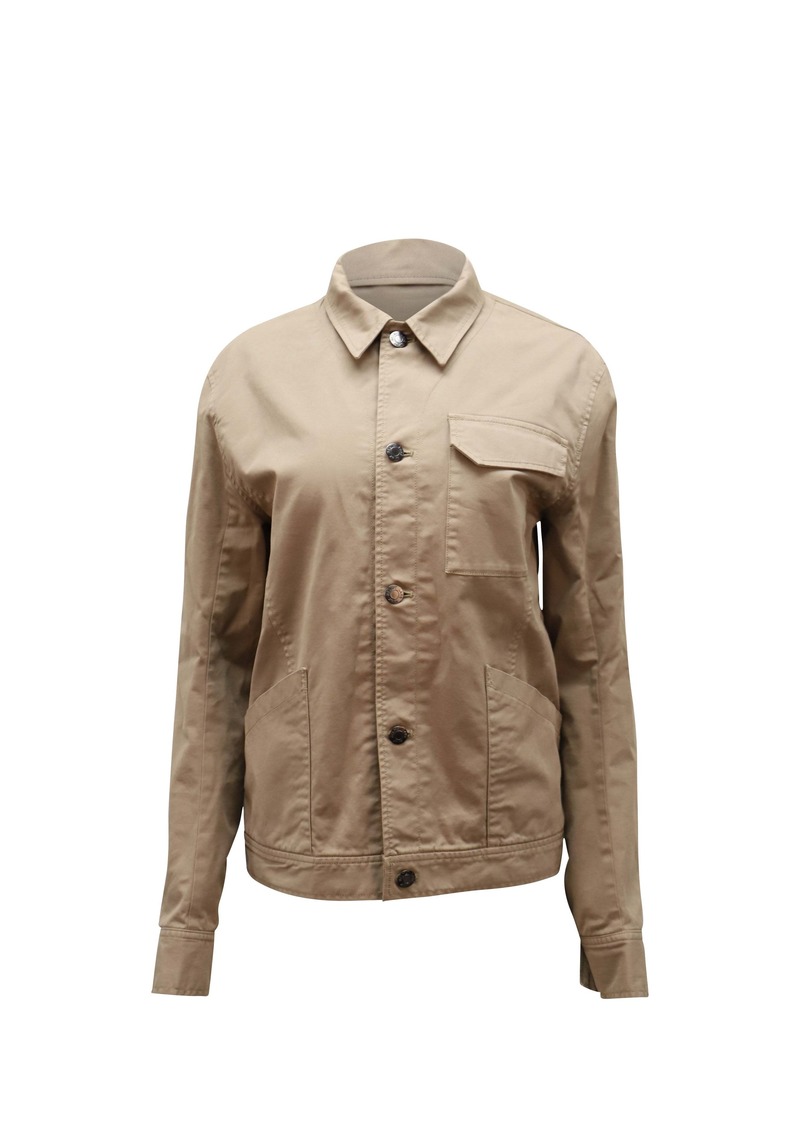 Helmut Lang Shirt Jacket in Brown Cotton