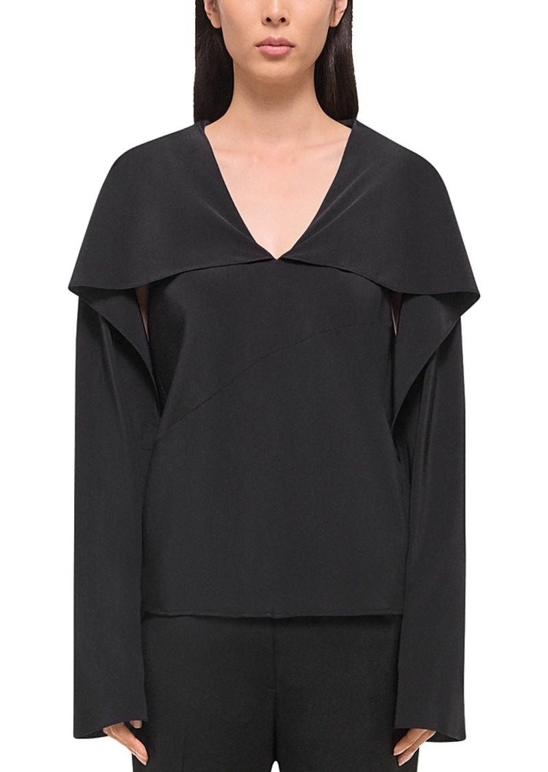 Helmut Lang Silk Scarf Blouse