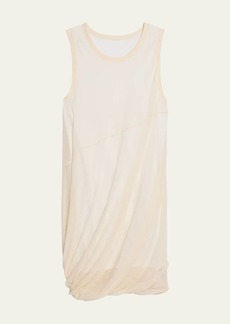 Helmut Lang Sleeveless Draped Bubble-Hem Mini Dress