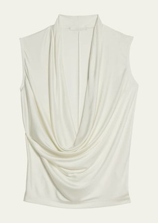 Helmut Lang Sleeveless Plunging Jersey Top