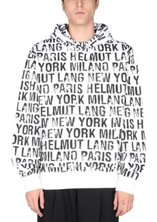 HELMUT LANG SWEATSHIRT WITH ALL OVER LOGO PRINT