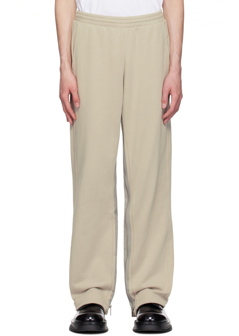 Helmut Lang Taupe Expansion Panel Sweatpants