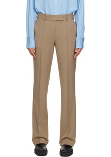 Helmut Lang Taupe Pinched Seam Trousers