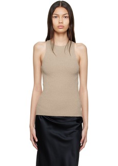 Helmut Lang Taupe Polyester Tank Top