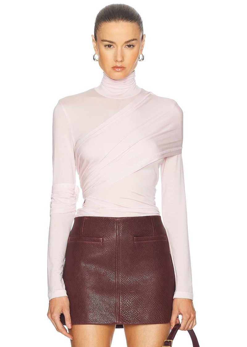 Helmut Lang Turtleneck Wrap Top