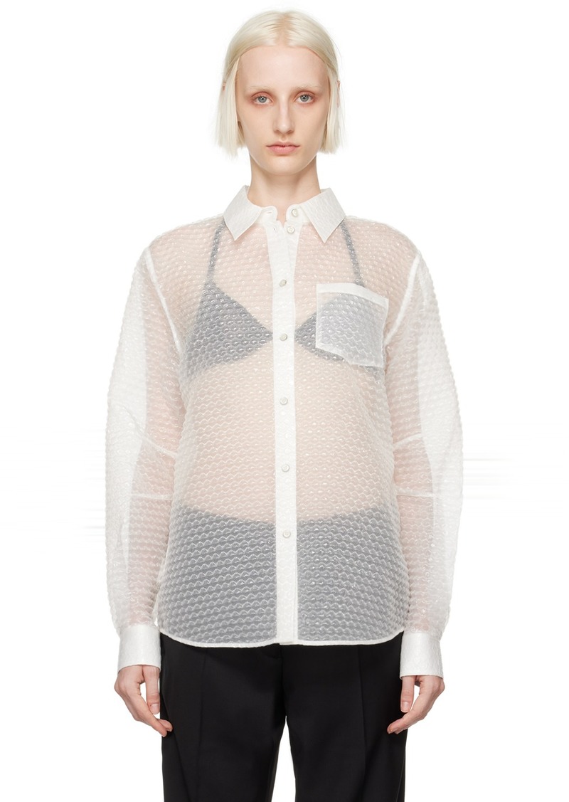 Helmut Lang White Bubblewrap Shirt