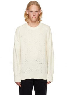 Helmut Lang White Crewneck Sweater