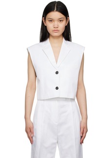 Helmut Lang White Cropped Vest