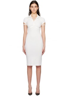 Helmut Lang White Cutout Midi Dress