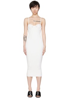 Helmut Lang White Eyelet Bra Midi Dress