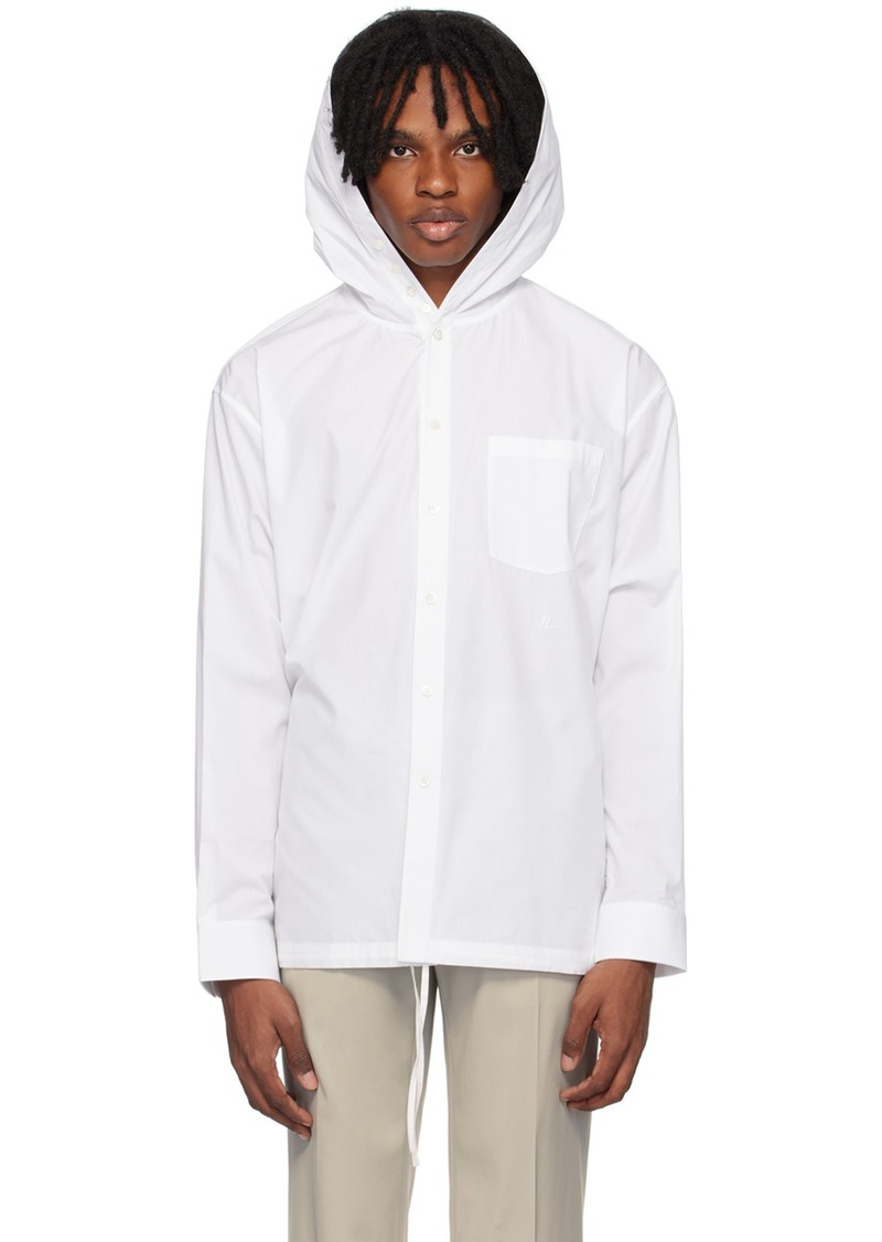 Helmut Lang White Hoodie Shirt