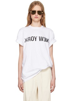 Helmut Lang White New York Seatbelt T-shirt