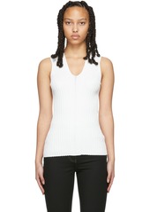 Helmut Lang White Rib Tank Top