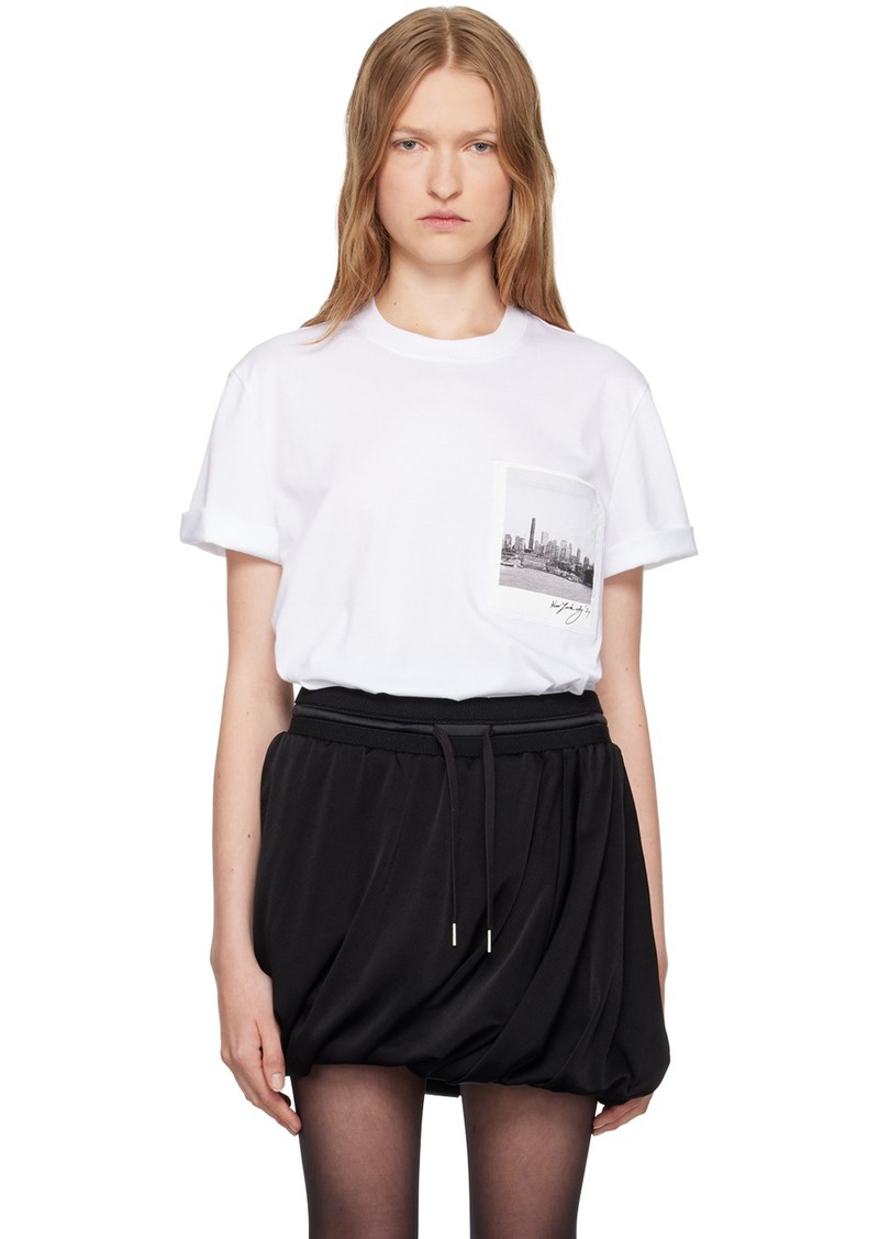 Helmut Lang White Skyline Postcard T-shirt