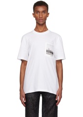 Helmut Lang White Skyline Postcard T-shirt