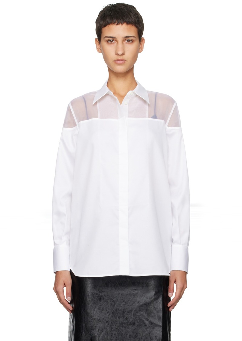 Helmut Lang White Tux Shirt