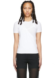 Helmut Lang White Twisted Jersey T-Shirt
