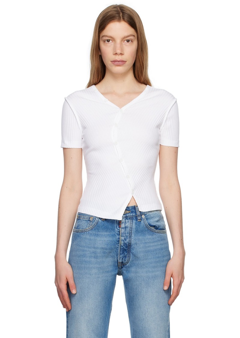 Helmut Lang White Twisted T-Shirt